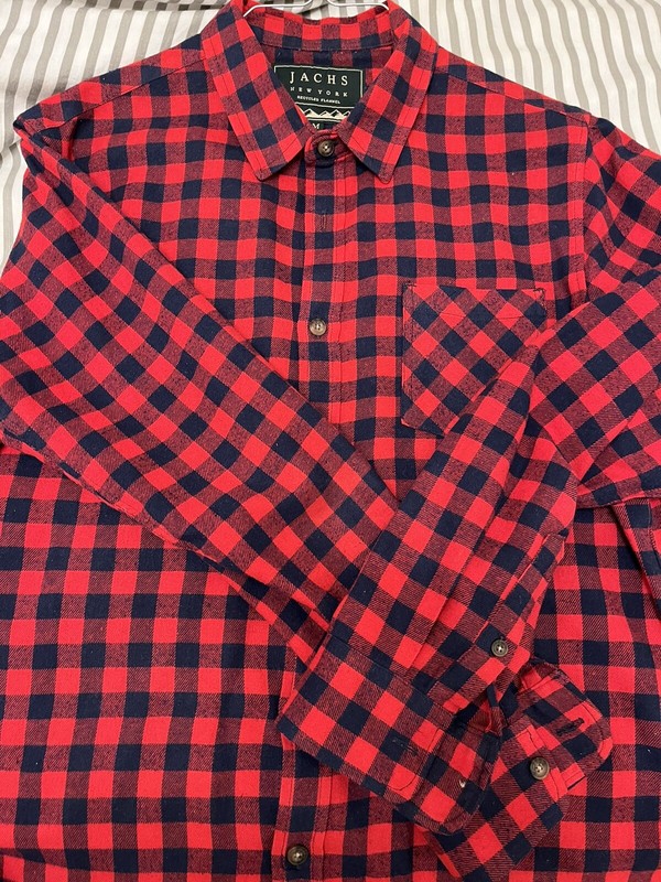 Jachs New Year Recycled Flannel Medium Men’s Red And Blue