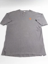 University of Tennessee Polo Shirt Mens XXL Gray Henley Short Sleeve 100% Cotton