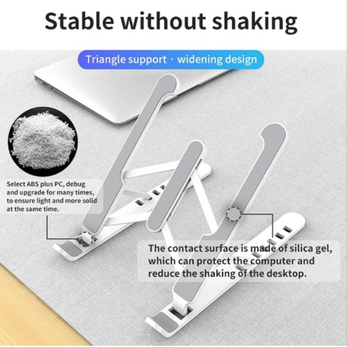 Adjustable Folding Laptop Stand Notebook Bracket Portable Tablet Holder AU - Picture 3 of 12