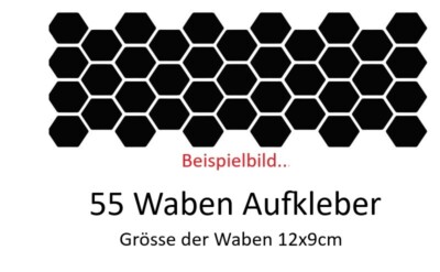 Auto Seitenaufkleber Waben Set Rauten Hexagon Auto Folie