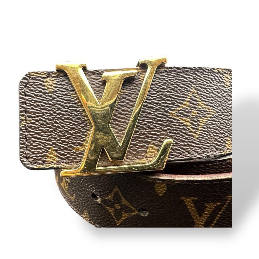 Louis Vuitton Belt M9608 Brown Monogram Men's Used | eBay