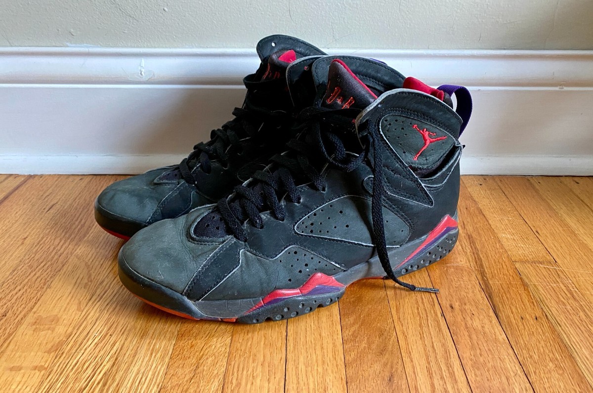 Air Jordan 7, Raptors Black, Purple, Red, 1992, Men