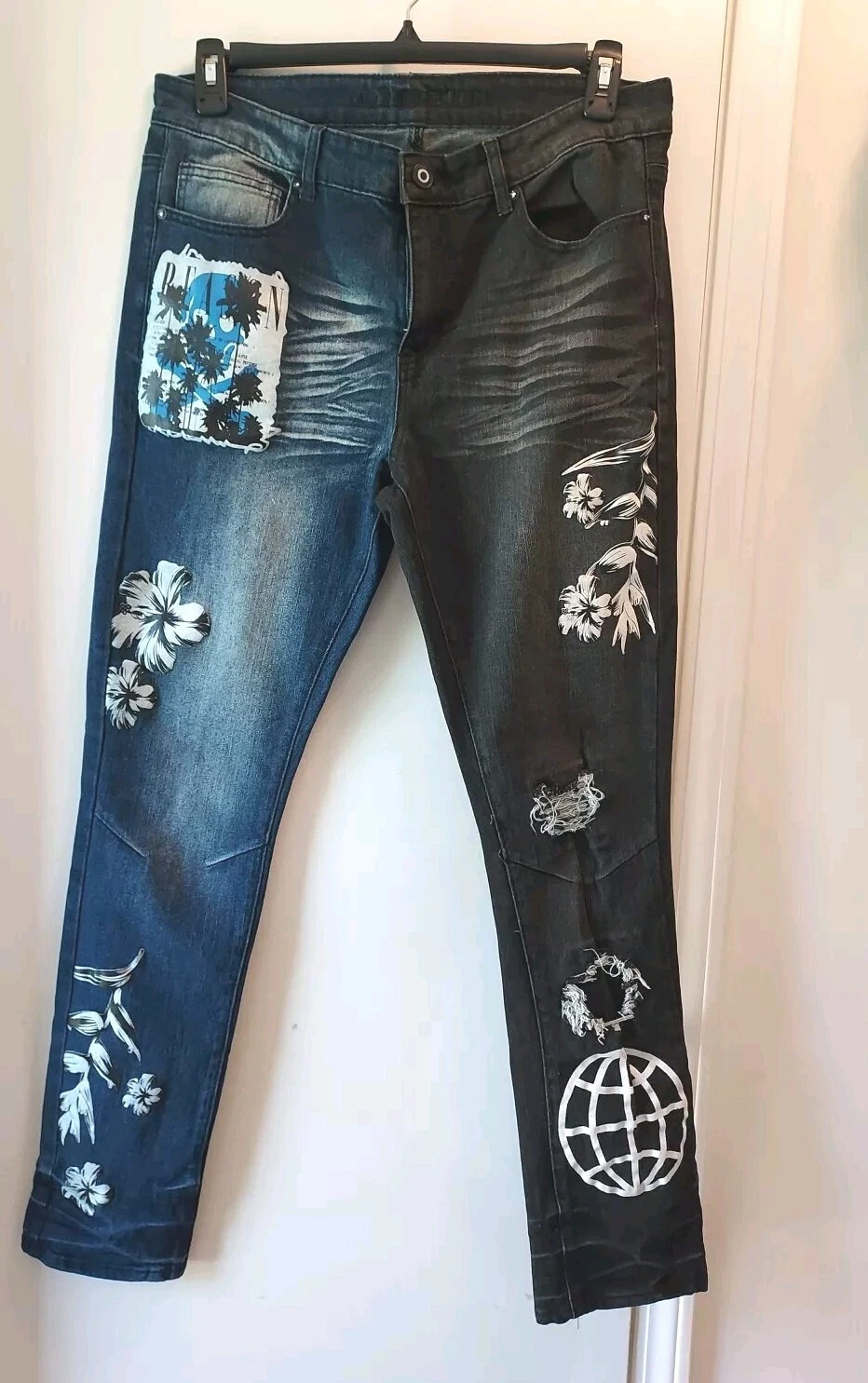 Jeans flexibles supreme Rue21 Premium fleurs détress 34 x 32