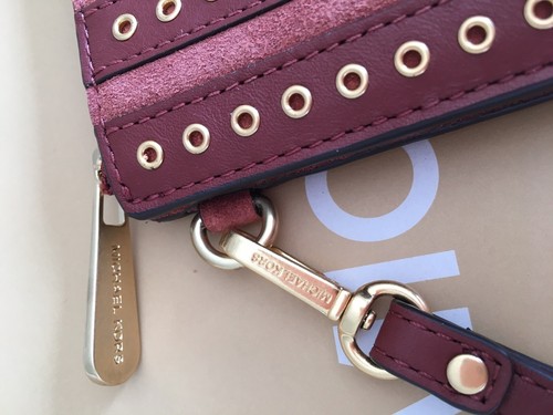 Michael Kors Medium Wristlet Clutch Bag Leather and Suede - Picture 8 of 11