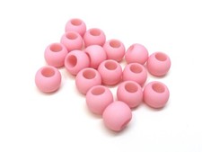 100 pcs. Pink Matte Ball Spacer Beads - 10mm - 4.7mm Large Hole - Fit Paracord