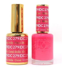 DND DC Soak Off Gel Polish + Matching Nail Lacquer - #279 Coral Bells
