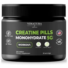 VINATURA Creatine Monohydrate Pills 5g - creatine Tablets creatine Pills for ...