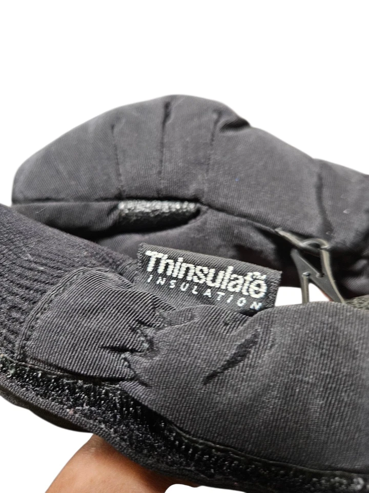 Снежные перчатки с усиленным захватом и ладонью черные детские размер 2/4 - Изображение 2 из 3