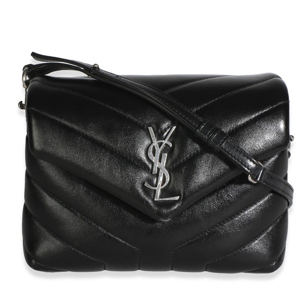 Saint Laurent Black Y Quilted Calfskin Monogram Toy Loulou Crossbody