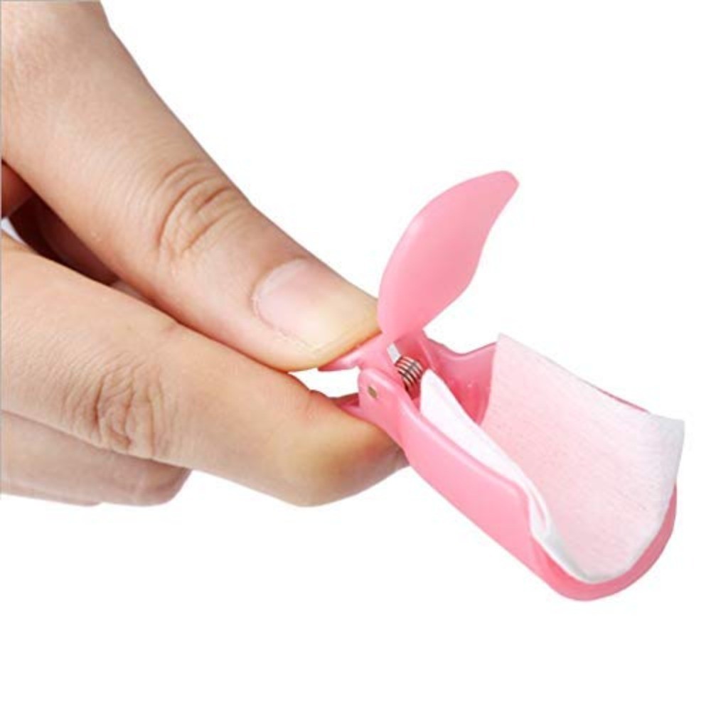 Acrylic Nail Art Soak Off Clip UV Gel Polish Remover Wrap Tool Pink