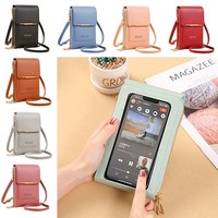 Women RFID Anti Theft Purse Touch Screen Phone Bag Crossbody Bags Handbag