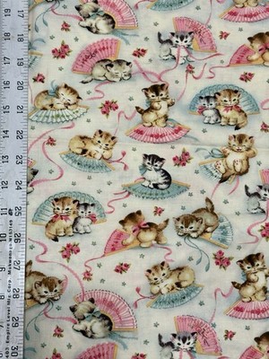 VTG Smitten Kittens (Michael Miller Fabrics) - Approx. 1/2 yard x 44 