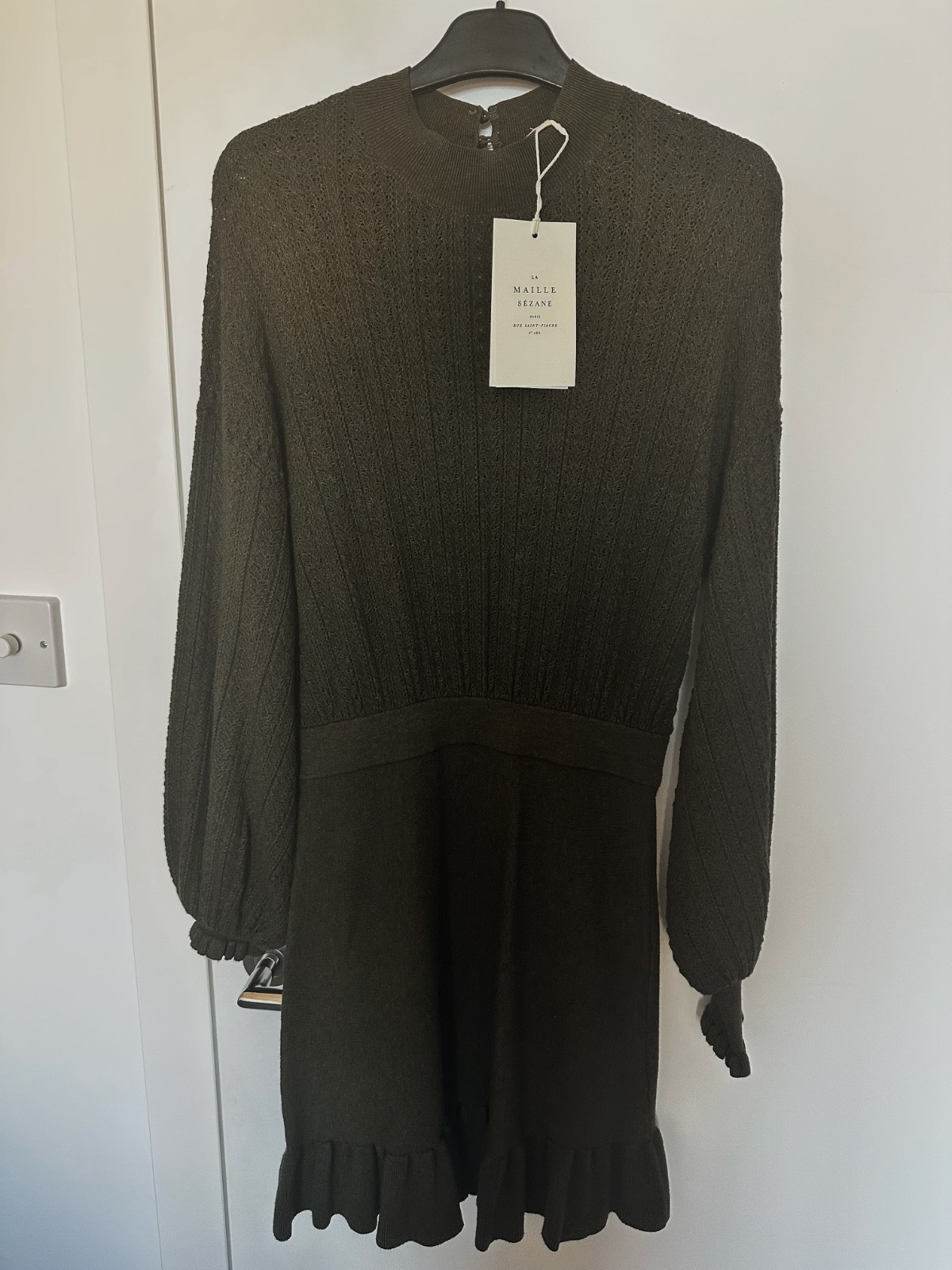 Sézane Charlie dress khaki (size S)