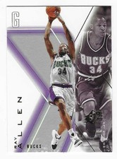 2001-02 Upper Deck SPx Ray Allen Milwaukee Bucks Basketball Card #49 HOF