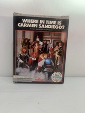 Where in Time is Carmen Sandiego PC Big Box Complete CIB 1989 5.25" Floppies