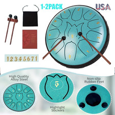 Steel Tongue Drum 11 Notes 6 Inch Rain Drum with Bag Meditation Yoga Steel Drum