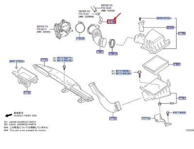 TOYOTA C-HR MK2 Ventilation Tube 1787831020 NEW GENUINE
