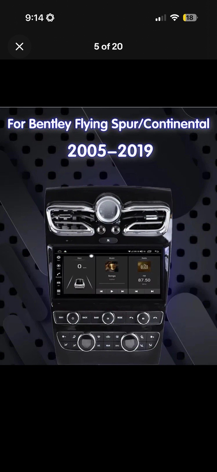 Bentley Flying Spur 2005-2019 Head units Set