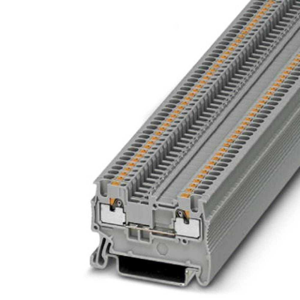 Bloc de jonction Phoenix Contact PT 1,5/S 3208100 gris pour optimiser l'espace sur rail DIN