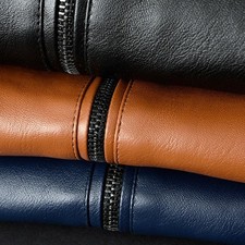 Giubbotto uomo casual business ecopelle caldo slim fit peluche cappotto capospalla