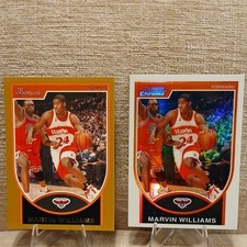 Marvin Williams 2 card Lot Bowman Chrome NBA Refractor Serial # 20/399 n 232/299