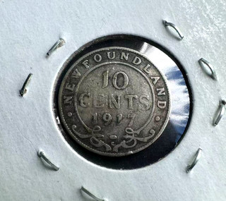 Canada/Newfoundland 1917C Silver 10 Cents VF