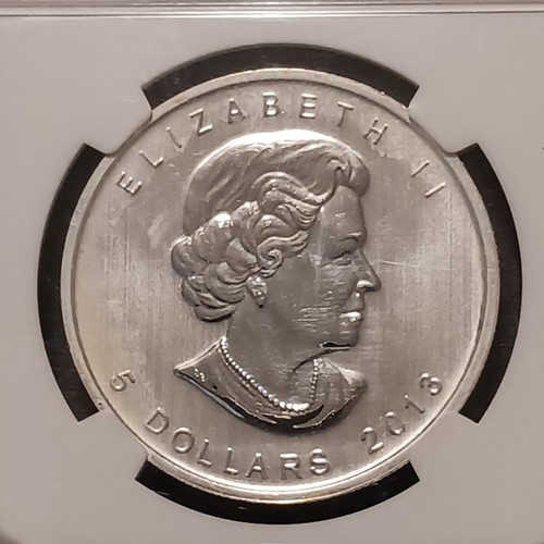 2013 NGC MS69 Canada Wood Bison 1oz Fine .999 Silver $5 Coin MS-69 - Picture 4 of 4