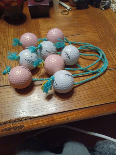 Ladder Ball Toss Game Replacement Bolo Balls Golf Ball Bolas Set of 4Pink&4white