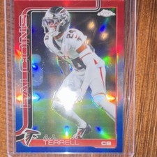 Topps Chrome A.J. Terrell Parallel Atlanta Falcons #19 NFL Football Card
