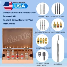 1 Set Dental Universal Implant Removal Screw Kit Broken Screws Extract Tool Set