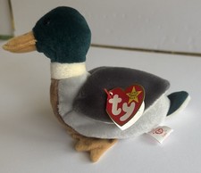 Ty Beanie Baby Jake The Mallard Drake Duck 1997 w/98 Rare Red Stamp Tag Errors