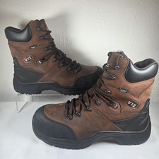 V12 V1255.01 Rocky IGS Brown Zip Side High  Safety Boots Cowhide Leather Size 11