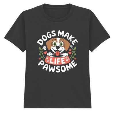 Hunde machen das Leben Pfoten Hunde Tiere Kinder T-Shirt süß Cartoon Haustier Tee
