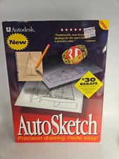 Vintage AUTODESK AUTOSKETCH RELEASE 6 For WIN 95, 98, WIN NT 4.01 CD, Manuals ..