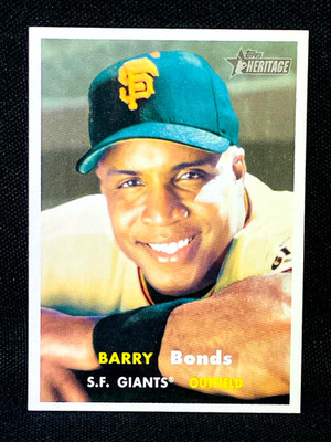 2006 Topps Heritage Baseball BARRY BONDS #10 SP SHORT PRINT SAN FRANCISCO GIANTS