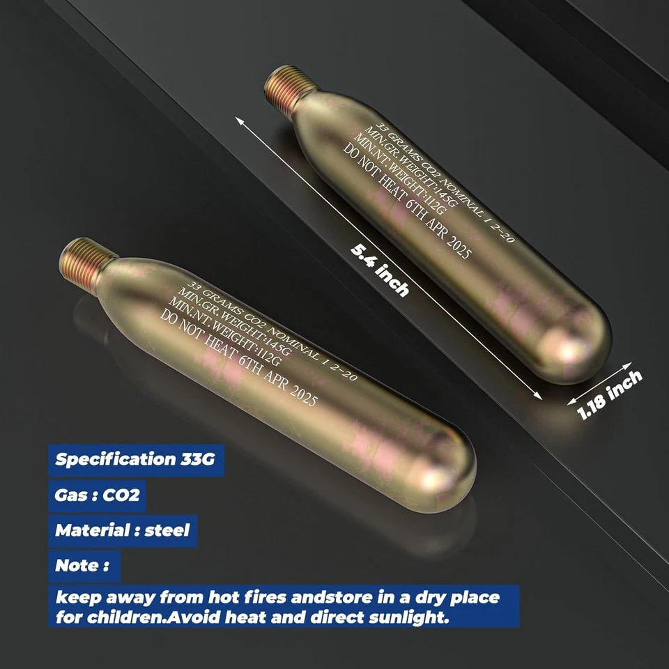  33G Co2 Cartridge Cylinder for Life Vest  C02 PFD Rearming Kit,  2 sets - Image 3 of 4