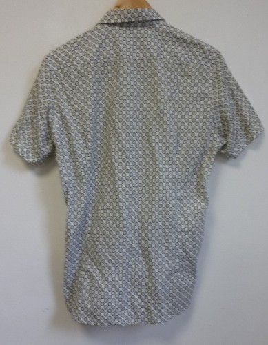 Ted Baker - Short Sleeve - White Patterned Shirt - Men's Size 4 - (Large) - Picture 2 of 3
