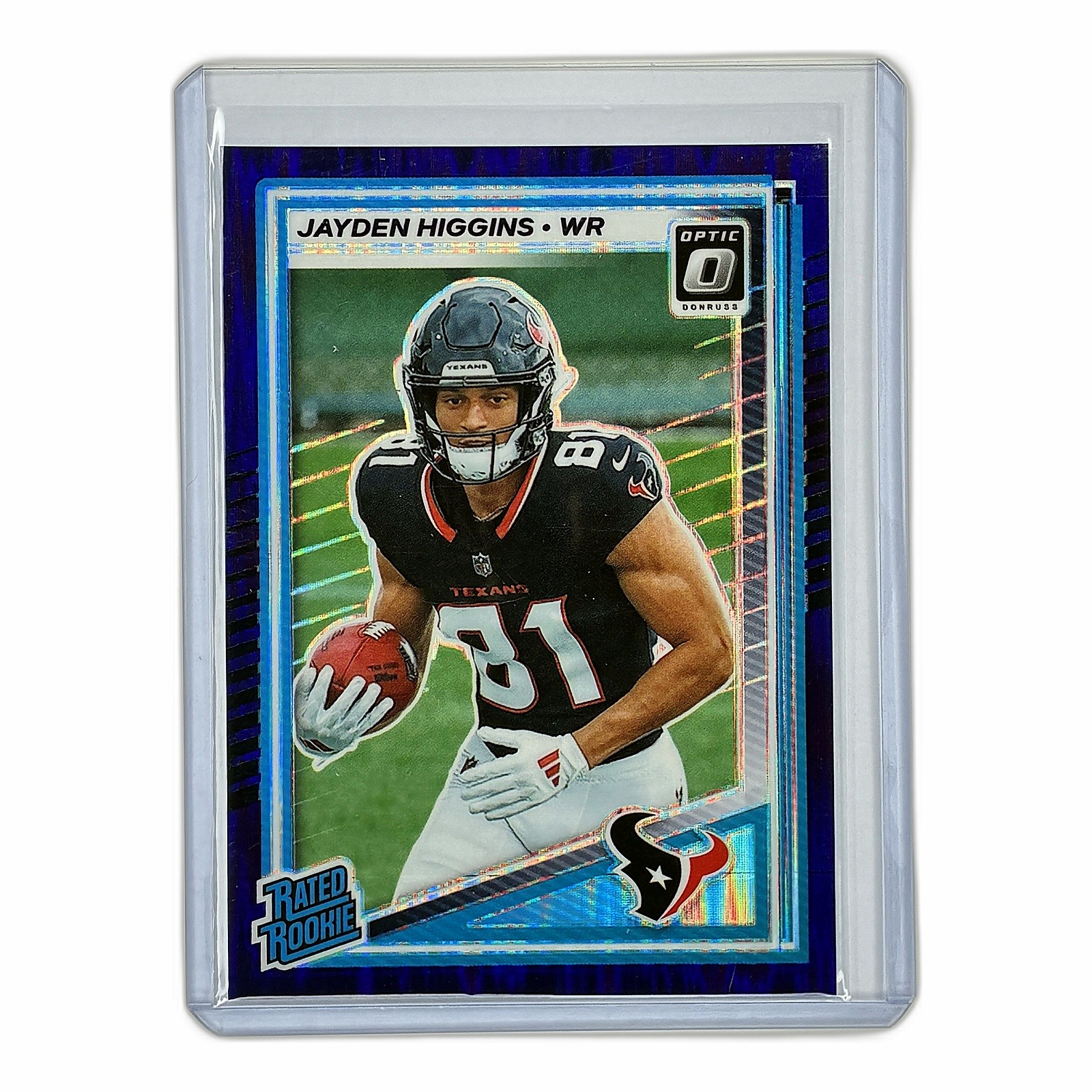 Jayden Higgins Purple Shock Rookie 2025 Donruss Optic #225