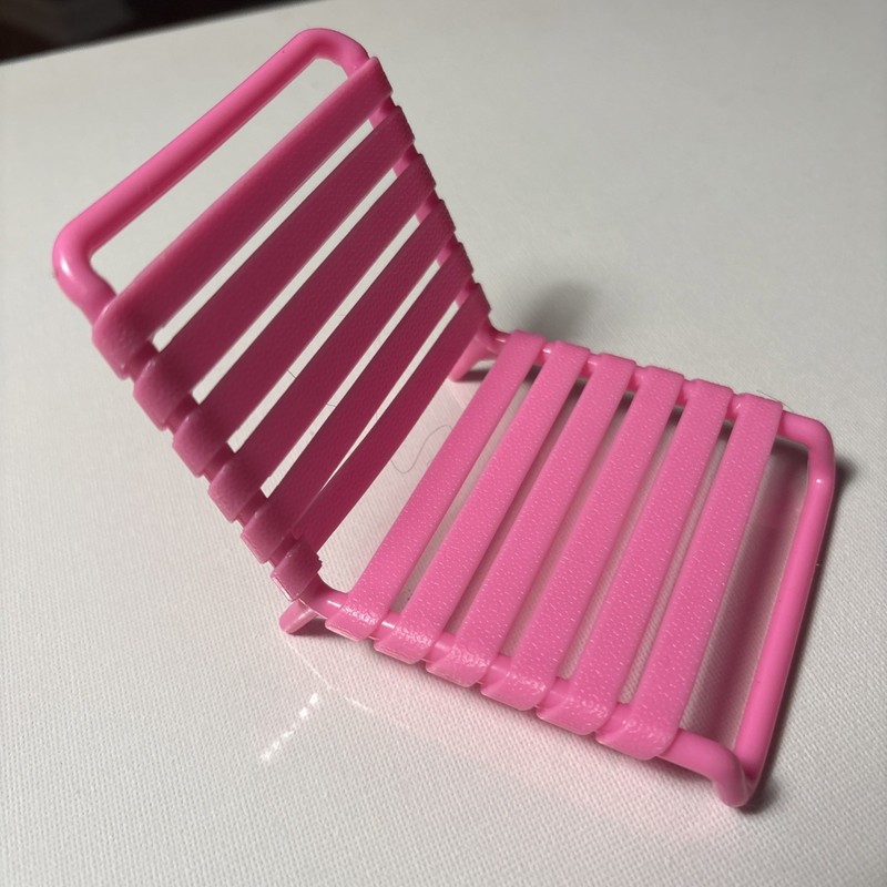 Vintage 1987 Barbie Pink Patio Beach Chair Mattel Arco