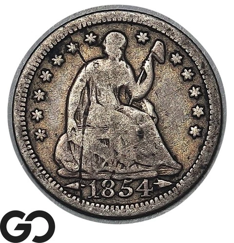 1854 Seated Liberty Half Dime w/ Arrows
