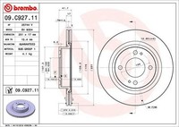 Pack Von 2 - Bremsscheibe 09.C927.11 Brembo FüR Mitsubishi