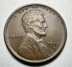 1911-S  LINCOLN CENT   XF/AU  KEY DATE  #1860