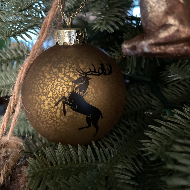 Game Of Thrones HOUSE BARATHEON Glass Christmas Ornament Kurt Adler
