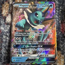 Carta Pokemon Vaporeon GX SM172 Holo Ultra Rara Stella Nera Promo 2019 
