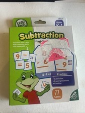 LeapFrog Subtraction Flash Cards 19416 Grades K-1 Leap Frog Pack of 77