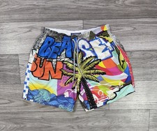 Vilebrequin Moorea Size XL Swim Trunks Beach Sun Multicolor Palm Print