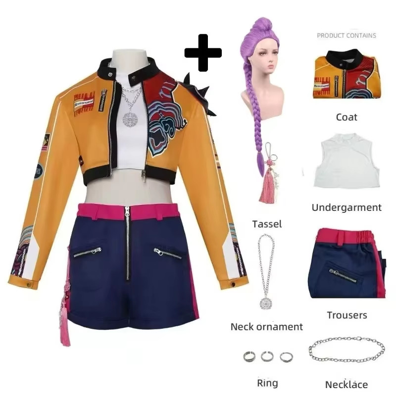 Disfraz de Cosplay Kpop Rumi con Peluca - Mujeres y Niñas Halloween, Carnaval, Comic-Co