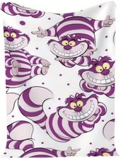Cheshire Cat New Fleece Throw Gift Blanket Alice in Wonderland 150cm x 200cm 