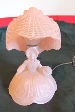 Boudoir Dresser Lamp PINK Vintage Art Deco L E Smith GLASS Southern Belle
