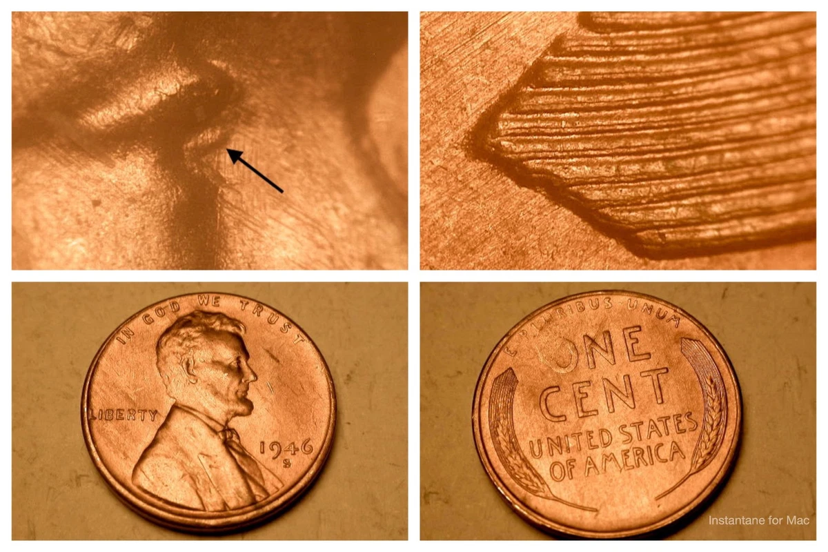 ちこ出品 Lincoln Wheat Penny San Francisco 1946 Year US Coin Errors for